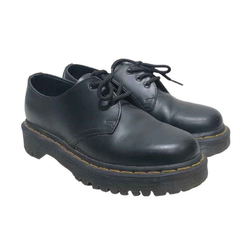 Dr.Martens/Loafers/US 5/Leather/BLK/low cut docs