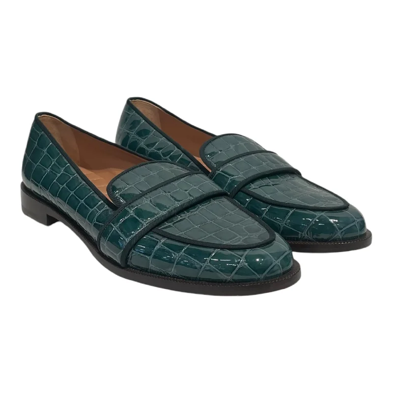 AQUAZZURA/Loafers/EU 39/Animal Pattern/Leather/GRN/MARTIN CROC