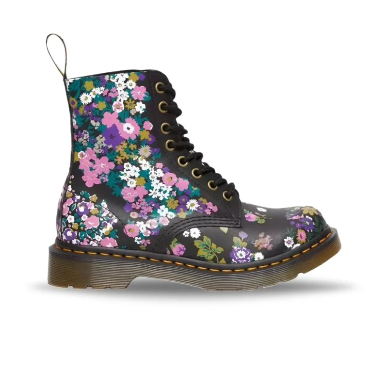 Dr. Martens Women's 1460 Pascal - Black+Multi Vintage Floral Backhand