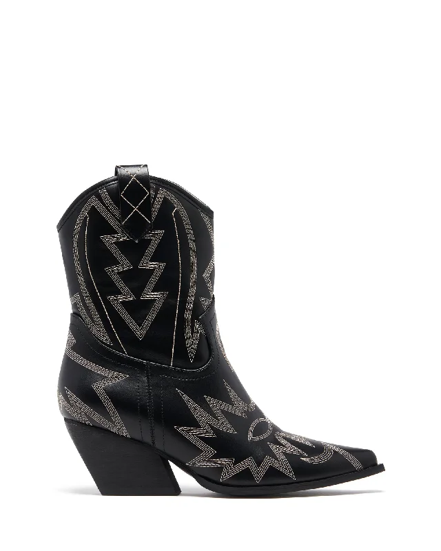 Outlaw Cowboy Boot Black/White