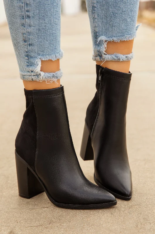 Triumph Block Heel Ankle Boots - Black