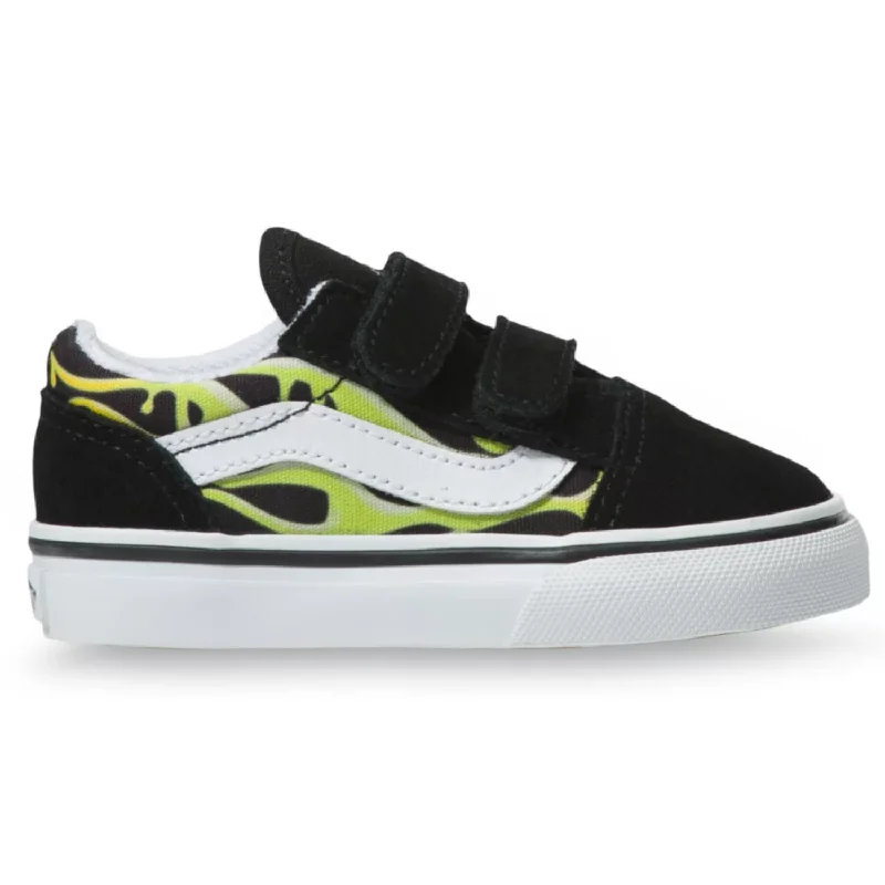 Vans Old Skool V (Slime Flame) Black/True White