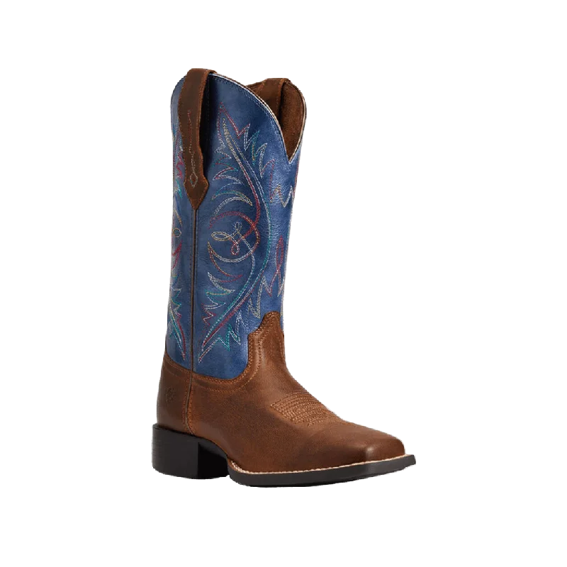 Ariat Women's Round Up Wide Sassy Brown Square Toe Boot