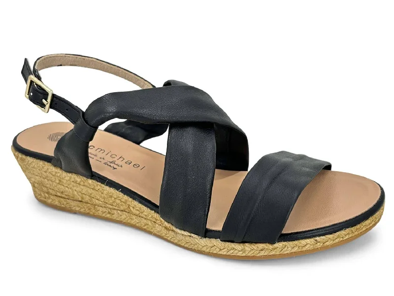 Coco Wedge Espadrille In Black