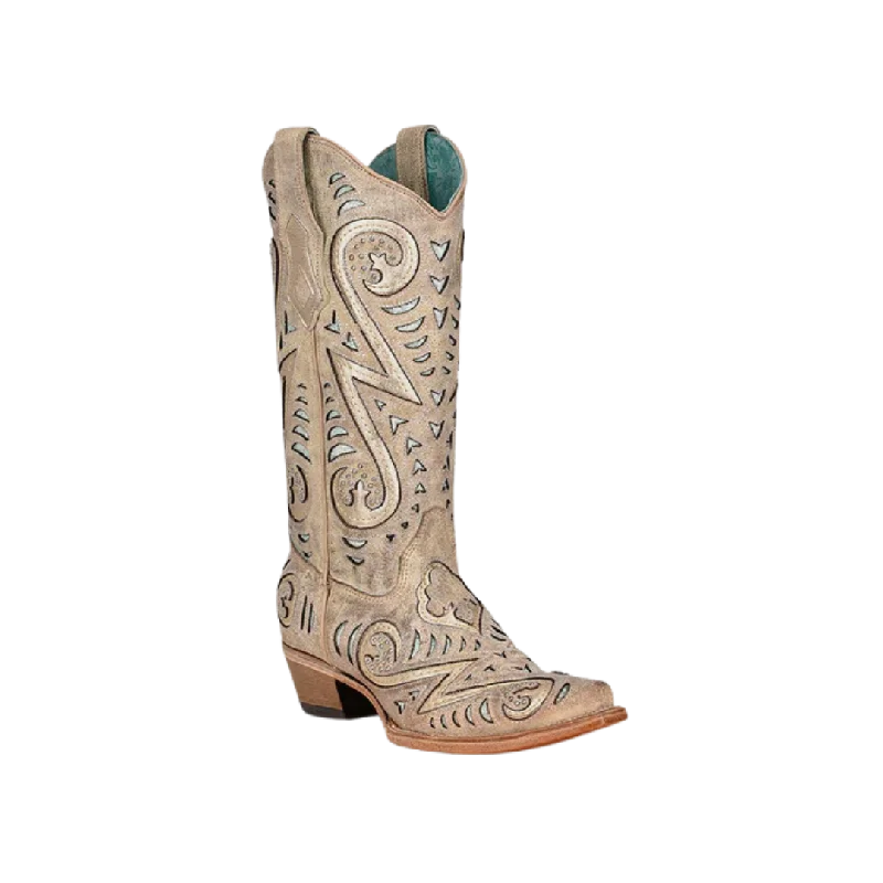 Corral Boots Women's Bone Inlay Cowgirl Boots