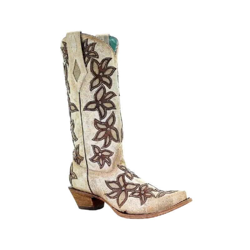 Corral Boots Women's Bone Overlay Boots