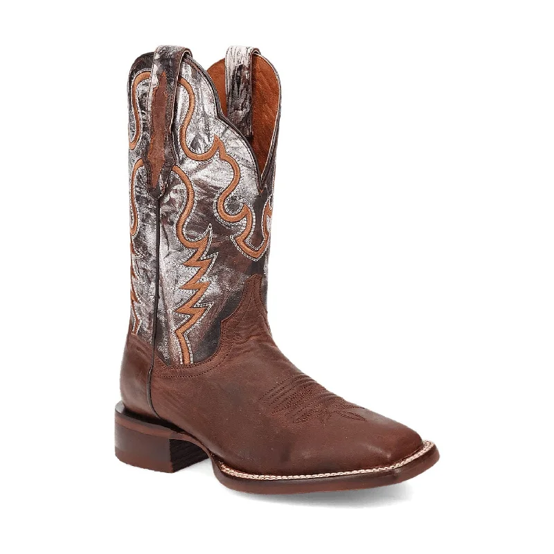 Dan Post Womens Tess Brown/Grey Leather Cowboy Boots