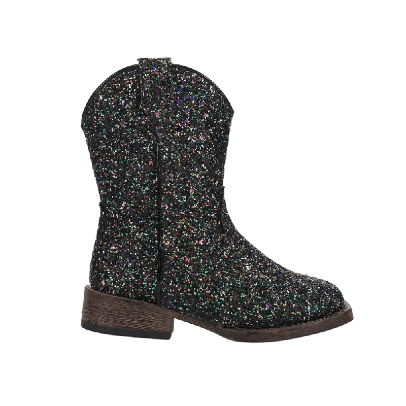 Glitter Galore Square Toe Cowboy Boots (Toddler)