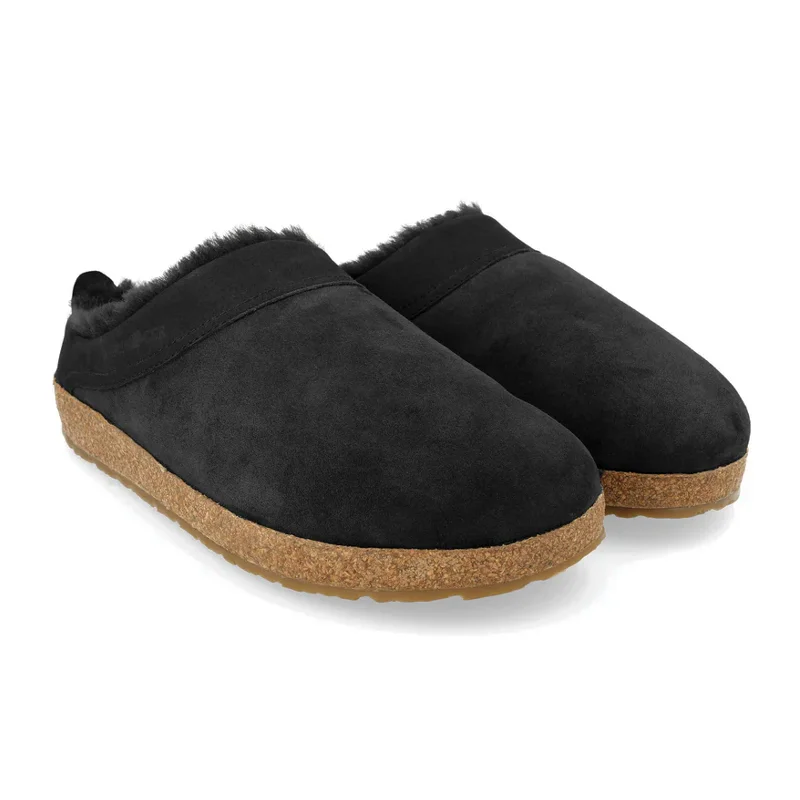 Haflinger Snowbird Clog (Unisex) - Black