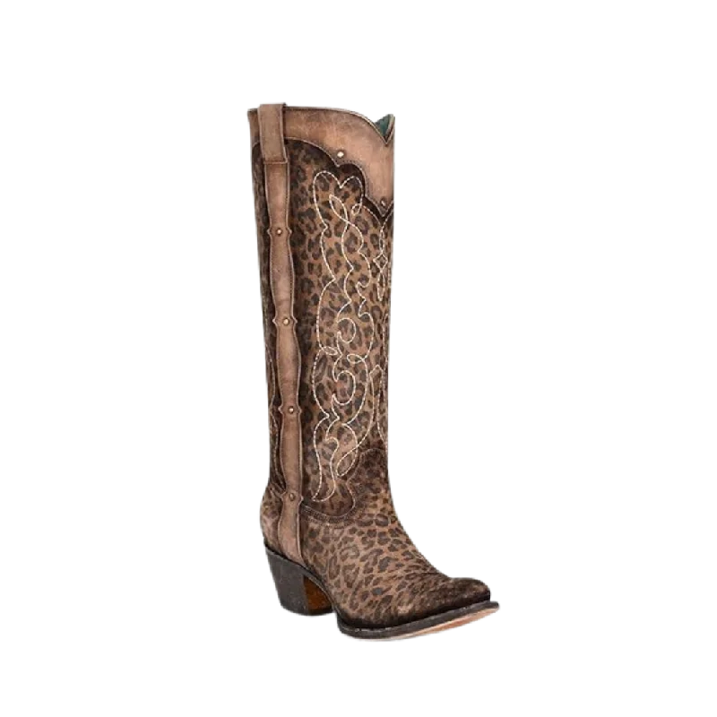 Corral Women's Round Toe Leopard Print Boots