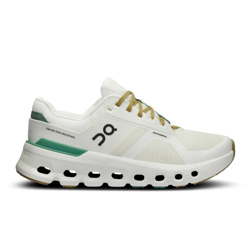 On Women's Cloudrunner 2 (Wide Width) - Undyed/Green