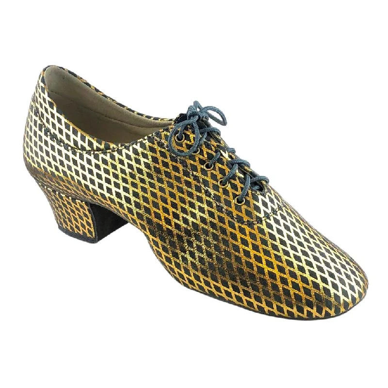 Practice Dance Shoes, 1205 Flexi, Leather Gold Rhomb