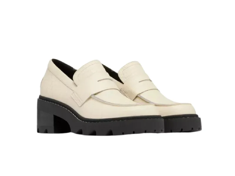 Sorel: Joan Now City Loafer in Chalk/Black