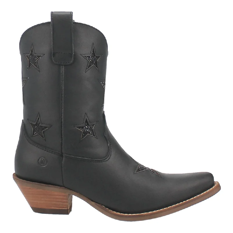 Star Struck Tooled Inlay Snip Toe Cowboy Booties