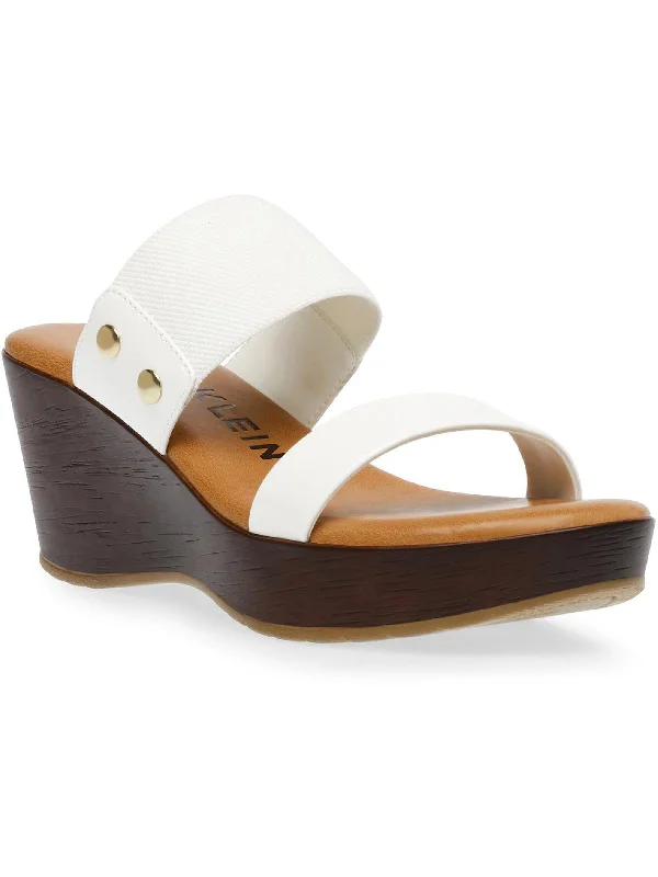 Wedge Womens Slip On Open Toe Wedge Sandals