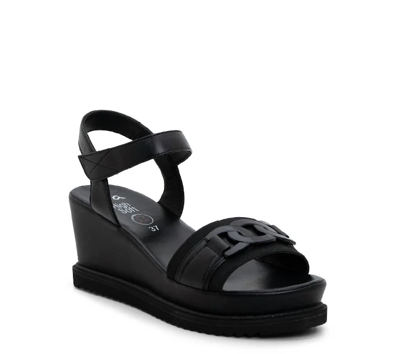 Women's Palmdale Wedge Sandals In Black