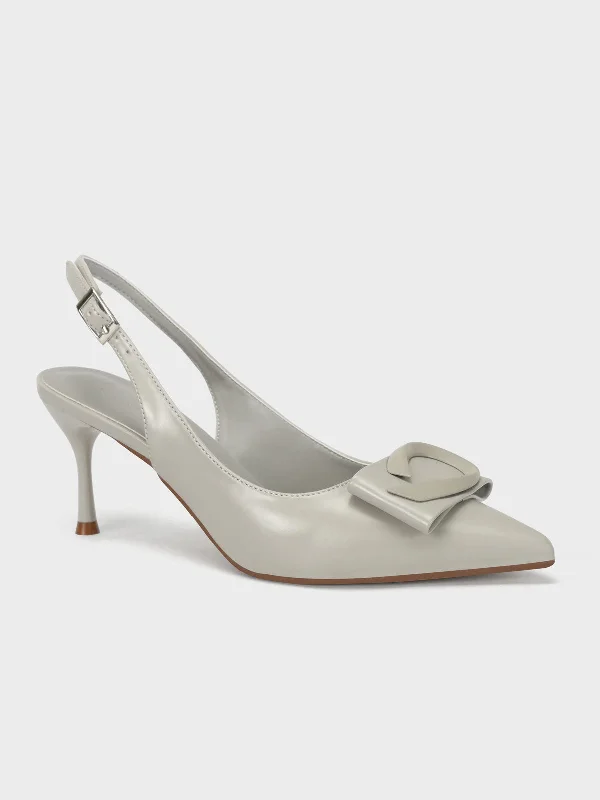 Women "ANNETTE" Pointy Back Strap Courts