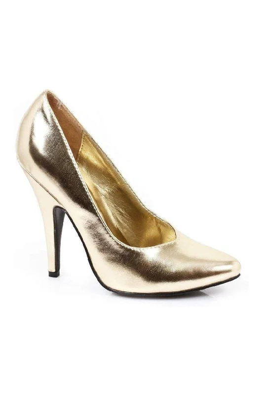 8220 Pump  | Gold Faux Leather