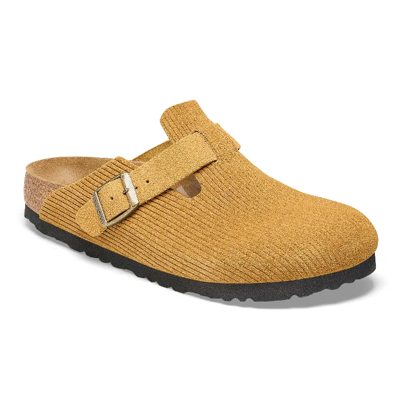 Birkenstock Boston corduroy cork brown suede