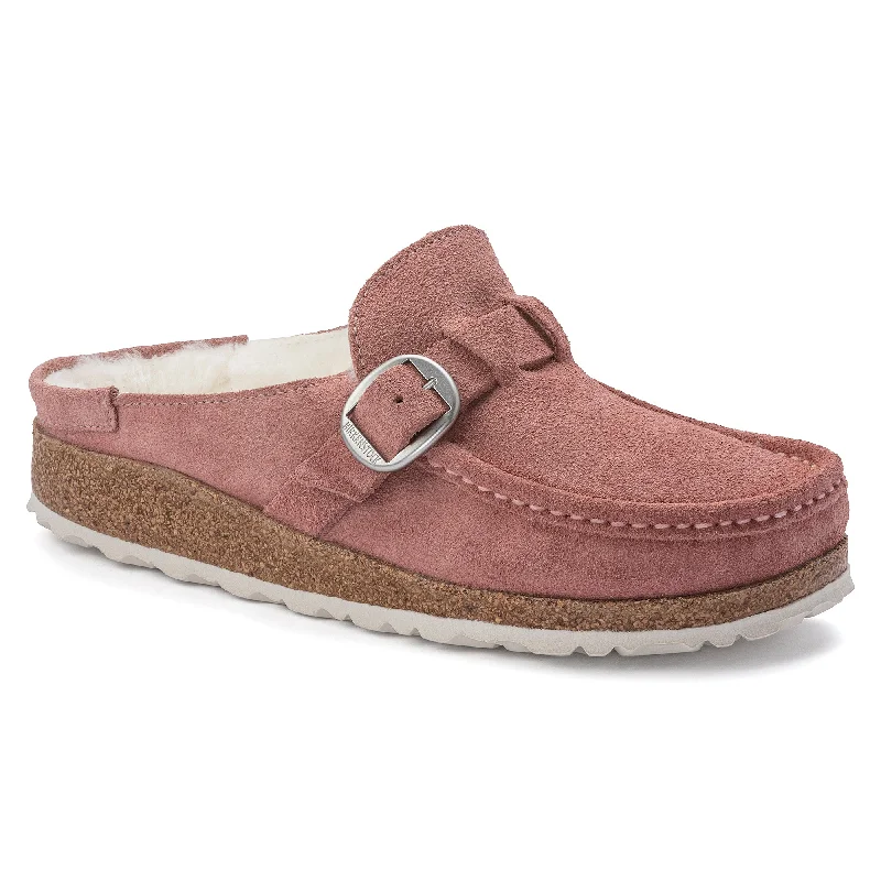 Birkenstock Buckley Shearling pink clay suede/natural shearling