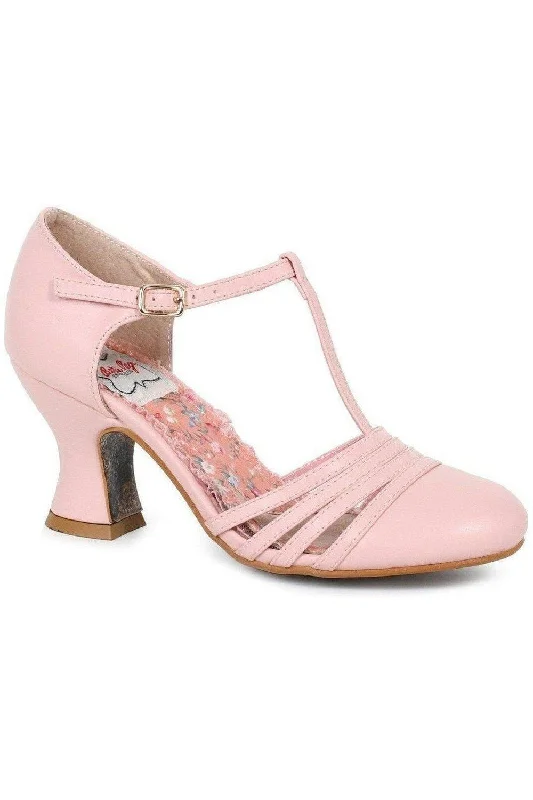 BP254-LUCY Pump | Pink Faux Leather