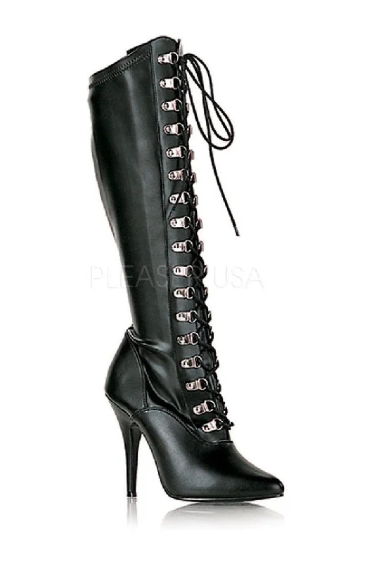 SEDUCE-2024 Knee Boot  | Black Faux Leather