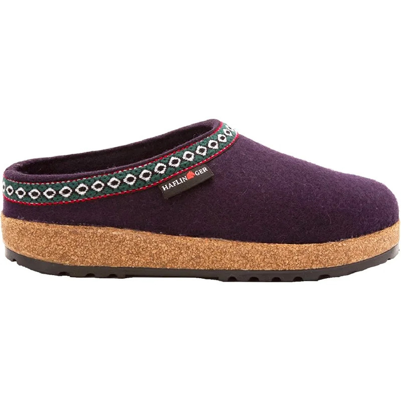 Women's Haflinger GZ Eggplant Wool